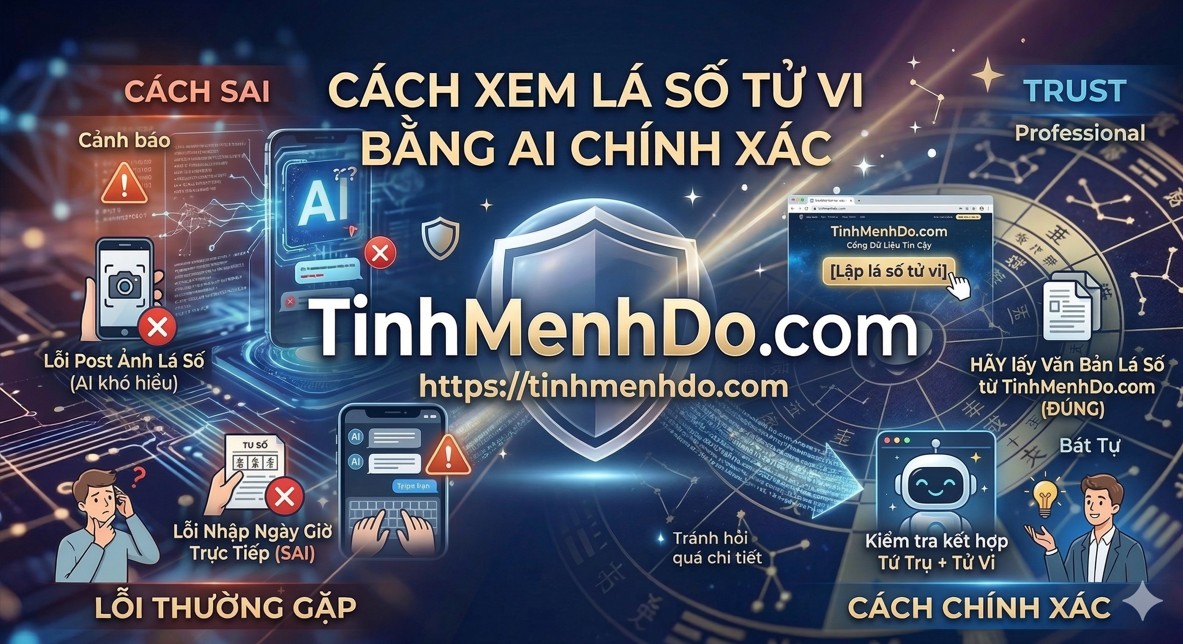 Cách xem Tử Vi bằng AI chính xác: Tránh bẫy "Ảo Tưởng" của Chatbot